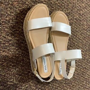 Cici white leather Steve Madden sandals